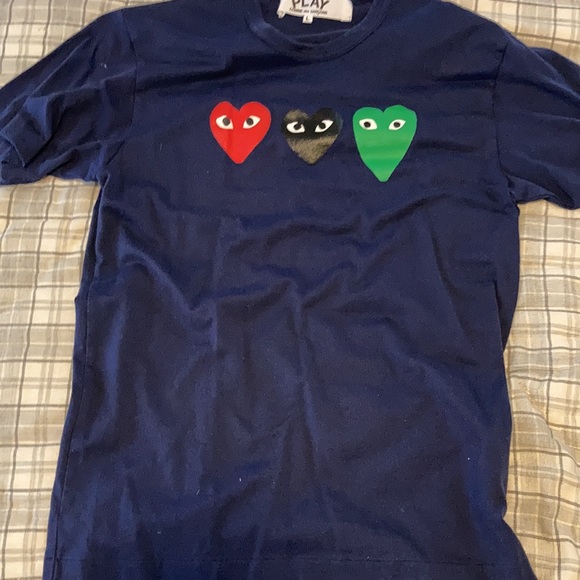 Comme des garçons triple heart tee size large - Picture 2 of 4